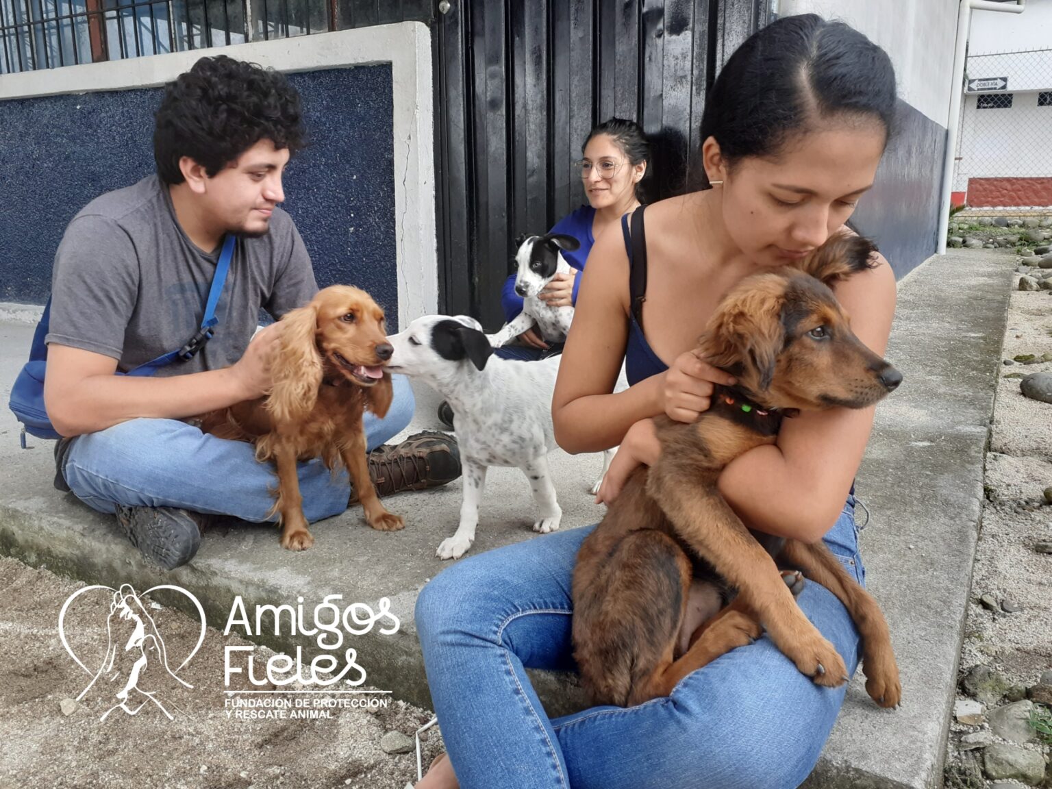 Voluntarios trabajando